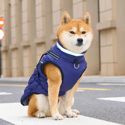 the NIGHTGUARD REFLECTIVE COAT - Medium and Large Dogs Winter Reflective Cotton Coat, Thick and Warm Dog Coat, Night Walking Safety and Cold Proof Clothing