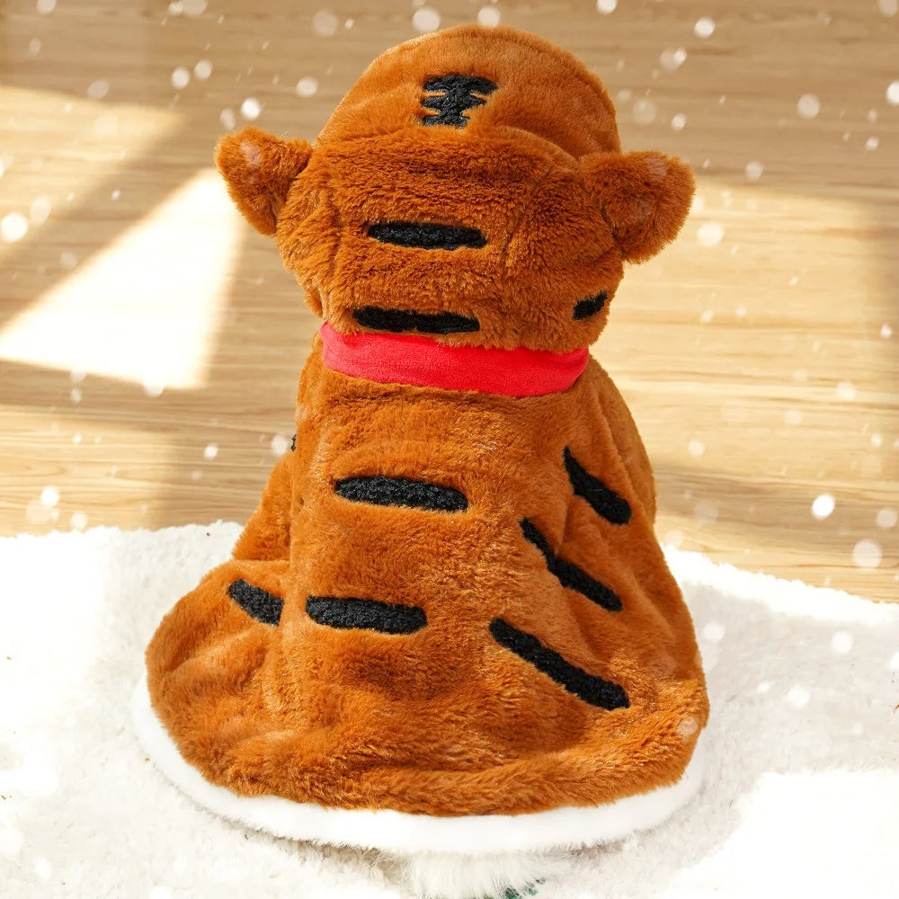 the ROAR & SNUGGLE PLUSH PET COAT - Winter Warm Thick Dog Coats for Pets, Plush Cat and Tiger Costumes, Plus Small Dog Plush Coats, All Pet Supplies