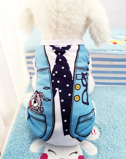 Pet Dog Clothes Cartoon Clothing Puppy Dogs Soft Vests Summer Shirt Casual T-Shirt for Small Pet Supplies