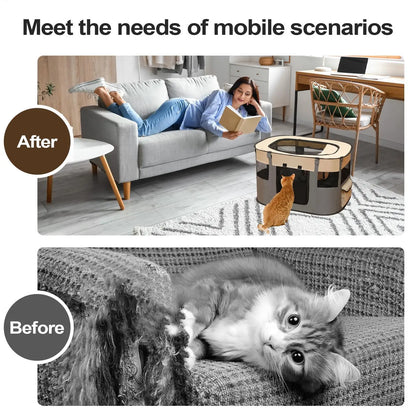 the MESH CARRIER - Pet Fence Dog Enclosure, Foldable Puppy Playpen, Portable Pet Tent, Large Enclosure Summer Pet Tent for Outdoor/Indoor