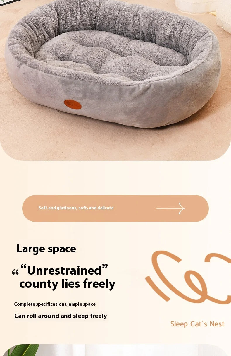 House Winter Warm Thickened Oval House All-Season Pet House Winter Small Dog House