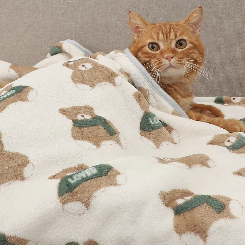 Winter Warm Pet Blanket Soft Fluffy Dog Blanket Comfortable Breathable Cat Sleeping Blanket Good Sleeping Sheet Pad Pet Supplies