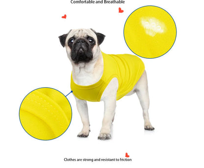 the PUPPY FACE - Dogs Shirt Vest Clothes, Cotton Fashion Summer Puppy, York/Frenchie/French Bulldog/Chihuahua, Small/Medium Breeds Costume T-Shirt