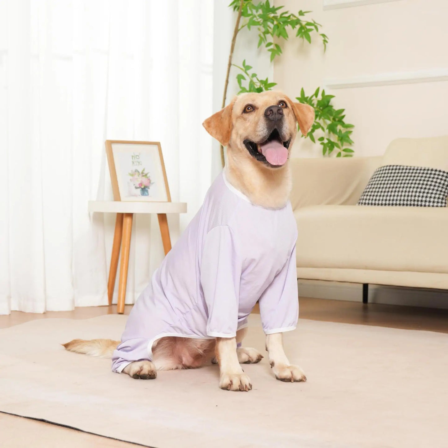 Dog Jumpsuit for Medium Large Big Dogs Cooling Ice-silk Summer Clothes Soft Pet Recovery Suit Pajamas Onesie 4 Legs Pjs Shirt