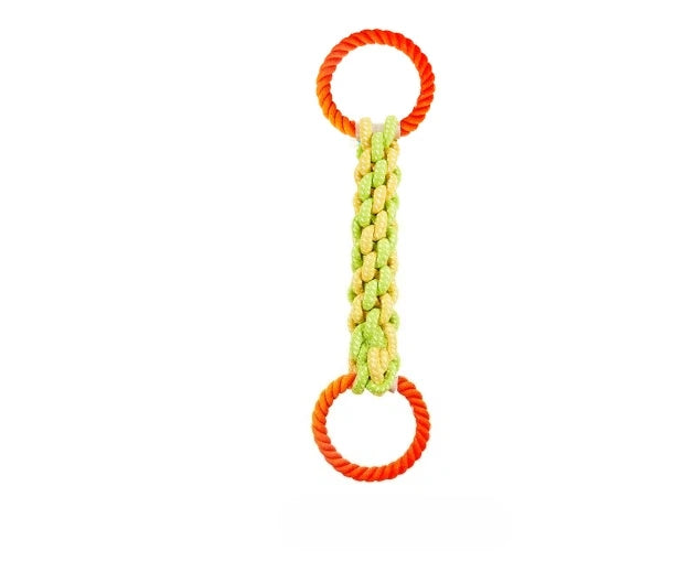 Hand woven pet dog toys for teeth cleaning and chewing pleasure Biting rope dog toys are sturdy bite resistant stress relieving