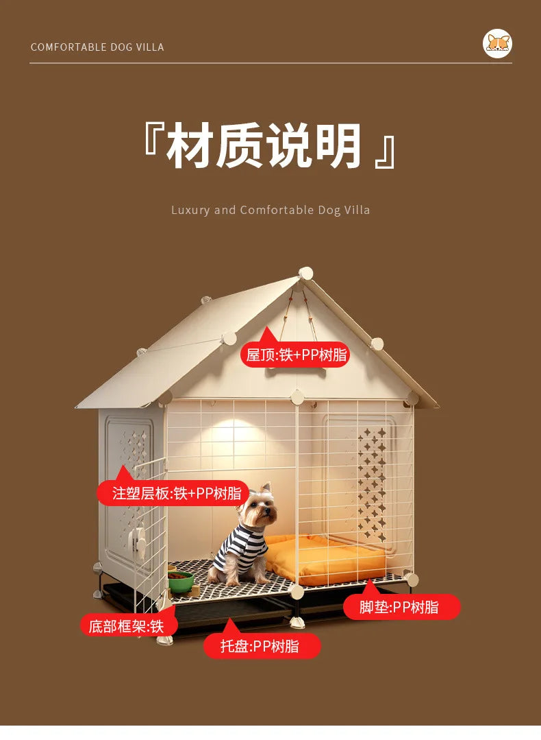 Dog Cage Small Dog Kennel One Room One Living Room One Bathroom Dog Villa Indoor Household With Toilet Bichon Teddy Only