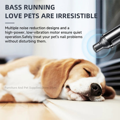 Electric Dog Nail Grinder Pet Nail Clipper USB Rechargeable Pet Nail Trimmers Painless with Polisher Wheel for Small/Large Pets