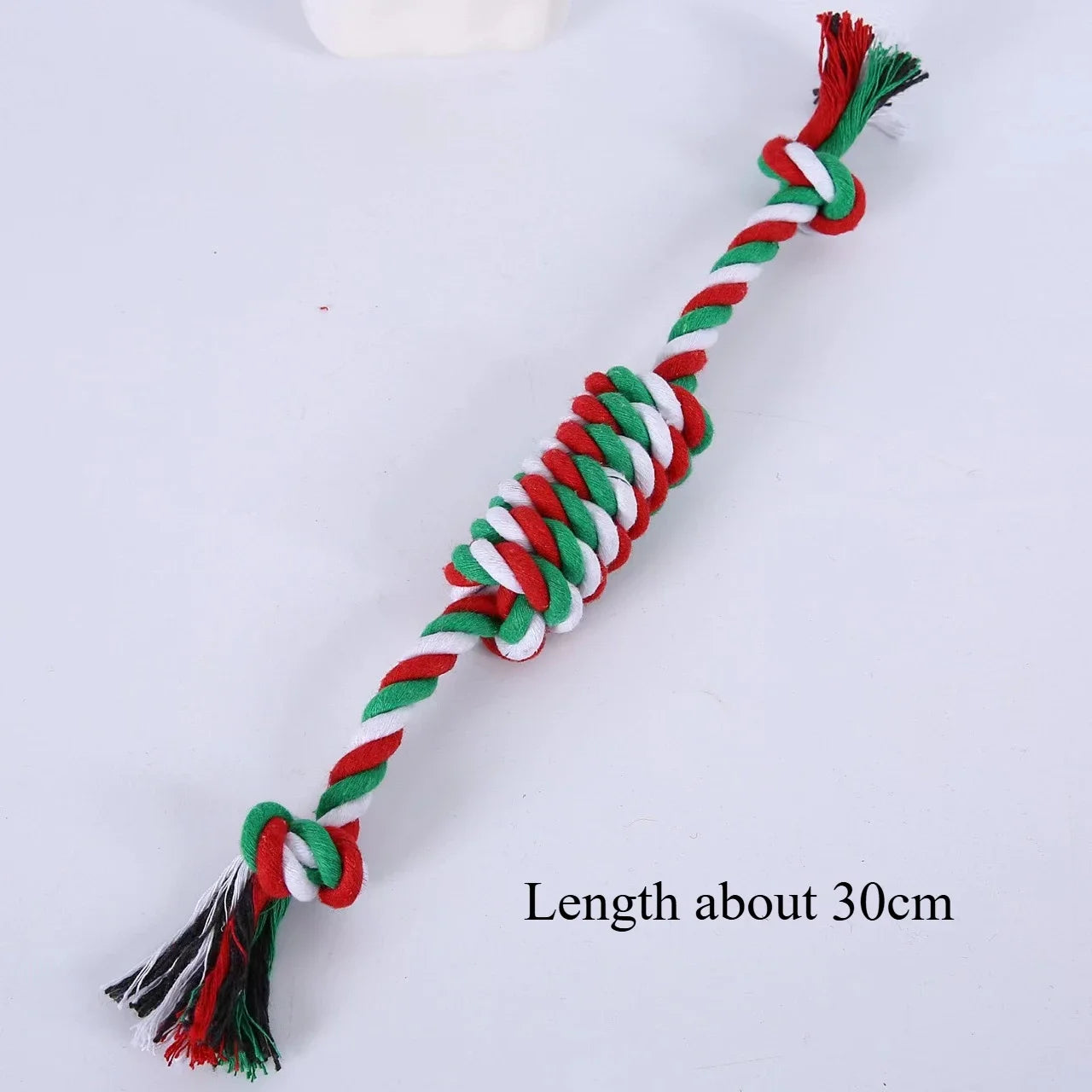 the TINSEL TUG TOY - Christmas Dog Toy, Pet Cotton Rope Knot, Interactive Dog Toys, Ball for Puppy/Chihuahua, Large Dogs Toothbrush Chew, Dog Accessories