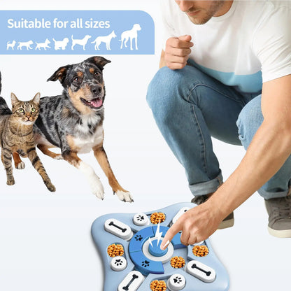 IQ Food Dispenser Dog Puzzle Toys Slow Feeder Interactive Increase Puppy  Slowly Eating NonSlip Bowl Pet Cat Dogs Training Game