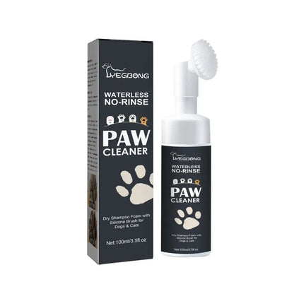the PAW CLEANER - Dog/Cat Feet Cleaner, Pet Foot Cleaner, Foam Rinse-Free Puppy Paw Cleaner, Foam for Cute Cats for Foot Cleaning, Silicone Brush