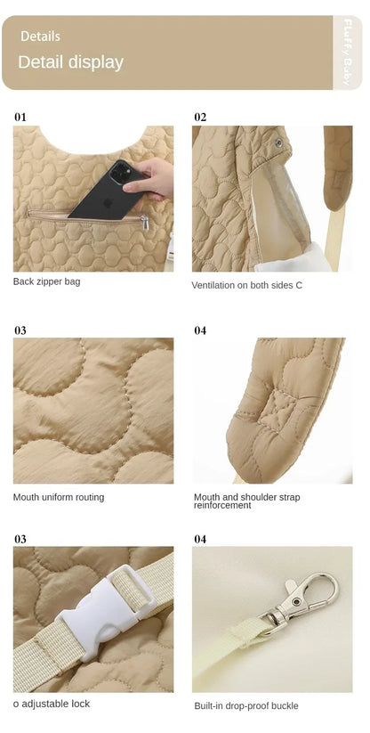 Winter Chest Pet Bag Extra Large Capacity Dog and Cat Bag Waterproof and Wind Resistant Portable Pet Bag