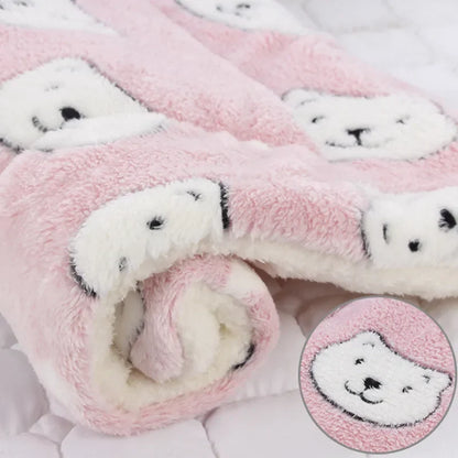 Soft Flannel Thickened Pet Blanket Dog Bed Mat for Puppy Cat Sofa Cushion Dog Beds Pets Keep Warm Sleeping Cover Dog Accessories