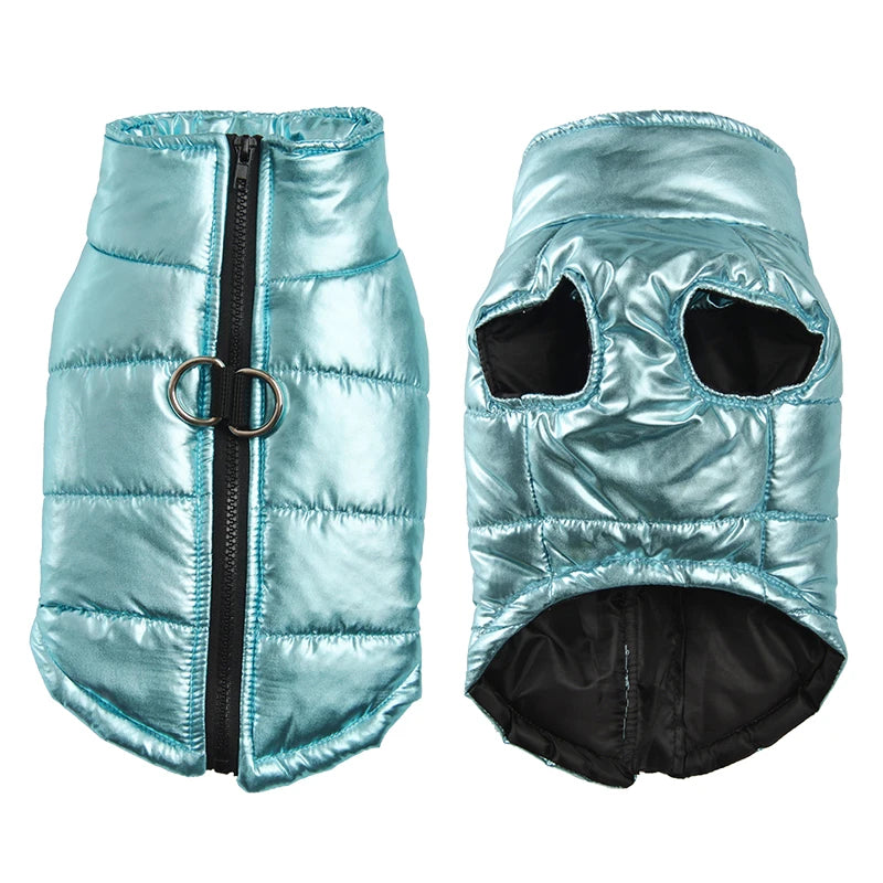 Waterproof Pet Jacket Winter Warm Dog Clothing Outdoor High Neck Vest Coat With D-ring For Small Medium Dogs Cats Chihuahua