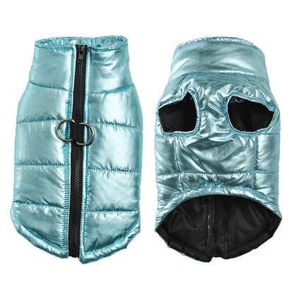 Waterproof Pet Jacket Winter Warm Dog Clothing Outdoor High Neck Vest Coat With D-ring For Small Medium Dogs Cats Chihuahua