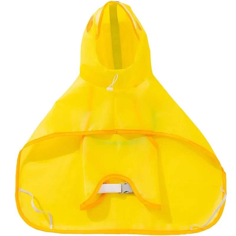 the DUCK'N'DRY RAIN PONCHO - Pet Dog Duck Shape Rainwear/Raincoat, Puppy/Pet Hooded Waterproof Jacket Clothes, Soft PVC Small Dogs Raincoat, Puppy Rain Poncho