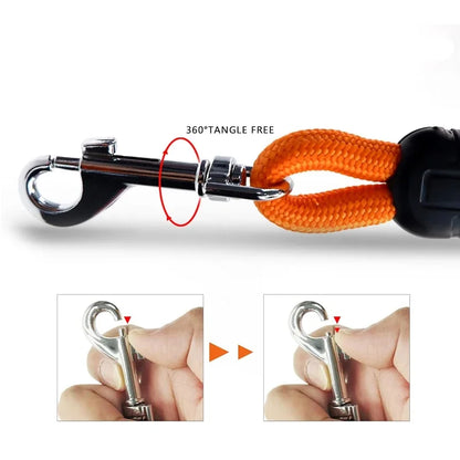 the PROTRAIN HEAVY-DUTY LEASH - 5M/10M/15M Heavy Duty Nylon Dog Leash - Ideal for Recall & Agility Training, Tailored, Suitable for Medium to Large Dogs