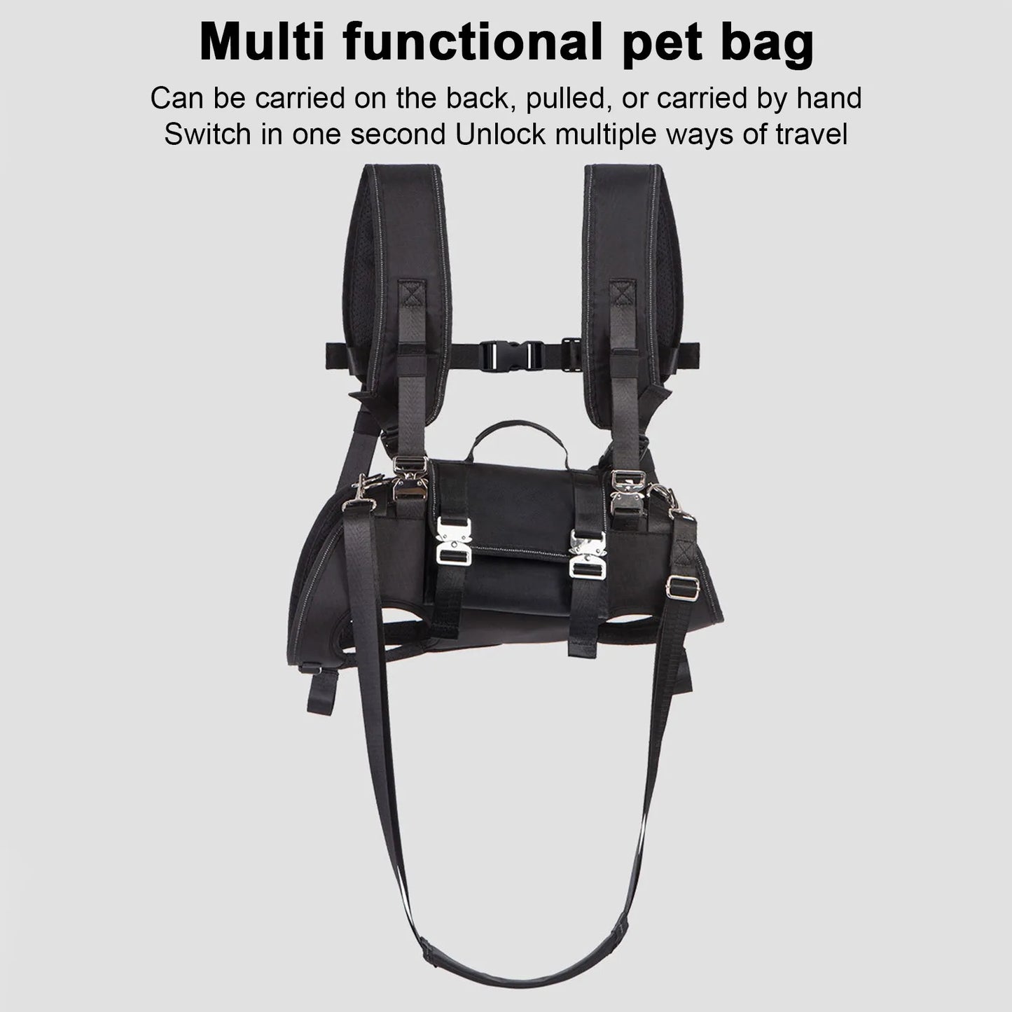 Dog Backpack Carrier - Spine-Friendly For Midium To Large Dogs,Horizontal Design Dog Carrier Adjustable Back Straps For Outdoor