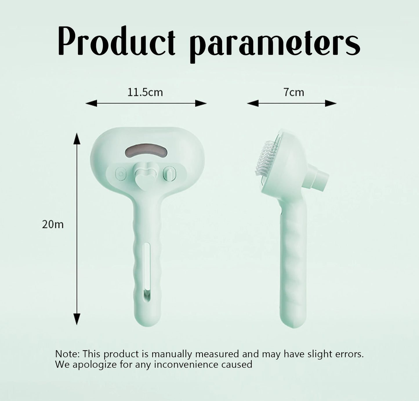 Dog Steam Comb Pet Massage Brush USB Charging Safe Round Head Soft Teeth Spray Hair Removal Comb Universal for Cats Dogs