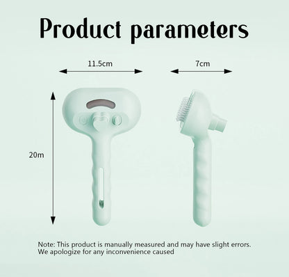 Dog Steam Comb Pet Massage Brush USB Charging Safe Round Head Soft Teeth Spray Hair Removal Comb Universal for Cats Dogs