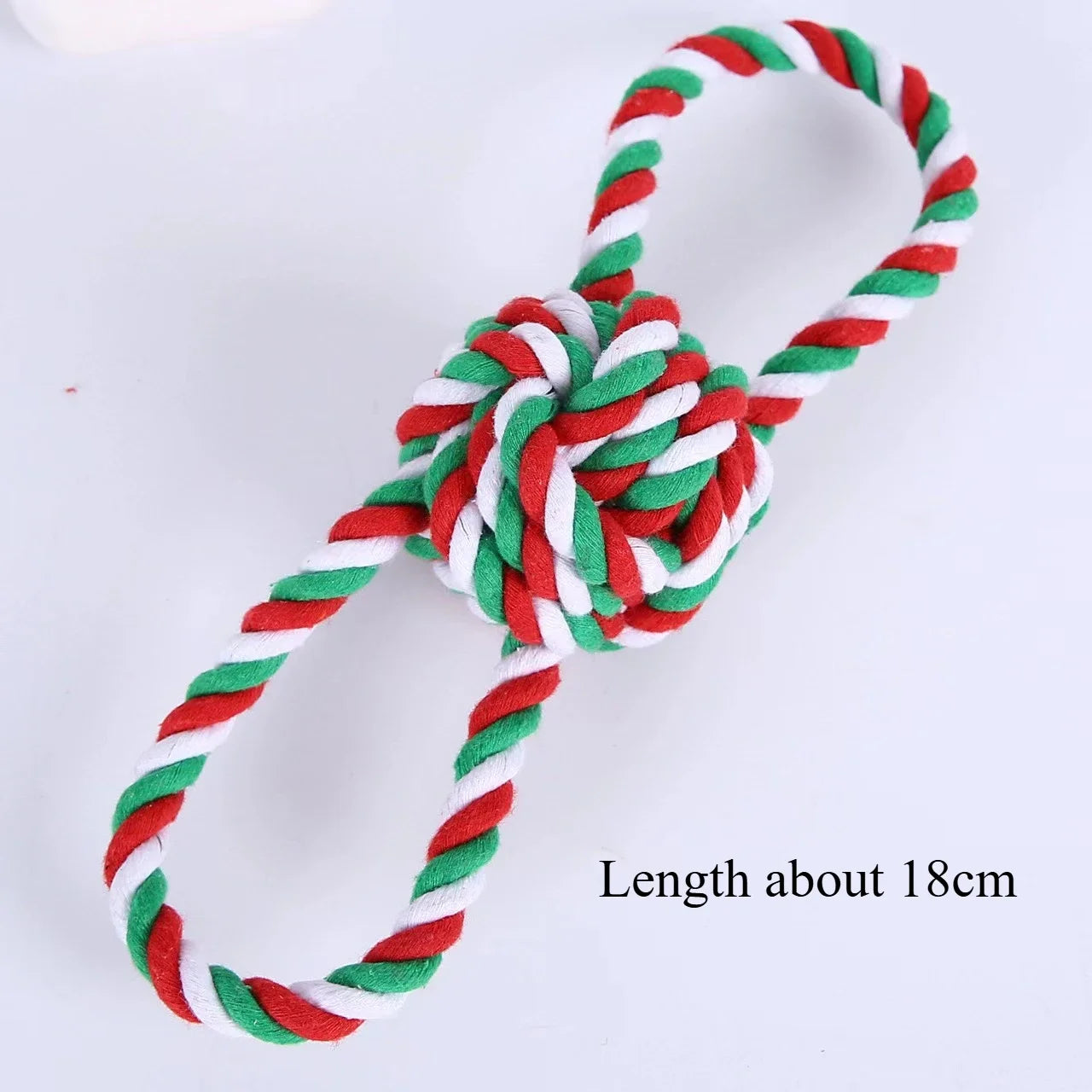 the TINSEL TUG TOY - Christmas Dog Toy, Pet Cotton Rope Knot, Interactive Dog Toys, Ball for Puppy/Chihuahua, Large Dogs Toothbrush Chew, Dog Accessories