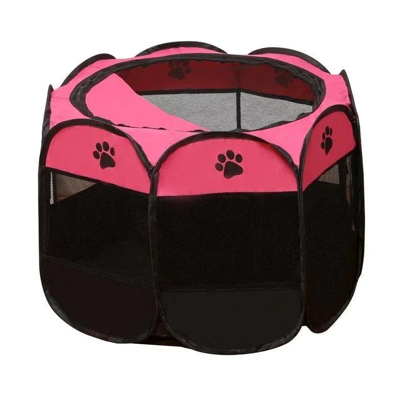 the DOGGY PLAYPEN - Portable Foldable Pet Tent Kennel, Octagonal Fence Puppy Shelter, Easy to Use Outdoor Easy Operation Large Dog Cages, Cat Fences