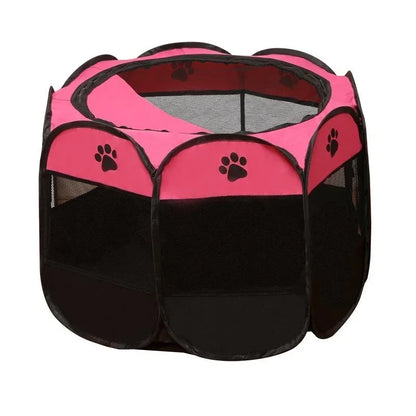 the DOGGY PLAYPEN - Portable Foldable Pet Tent Kennel, Octagonal Fence Puppy Shelter, Easy to Use Outdoor Easy Operation Large Dog Cages, Cat Fences