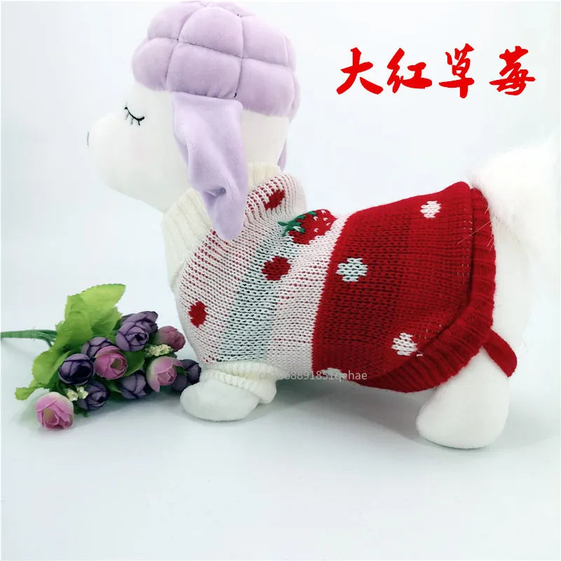the PAWFROST COZY KNIT PET SWEATER - Small Cat/Dog Sweater/Pullover, Winter Dog Clothes for Small Dogs, Chihuahua/Yorkies Puppy Jacket, Pet Clothing Christmas