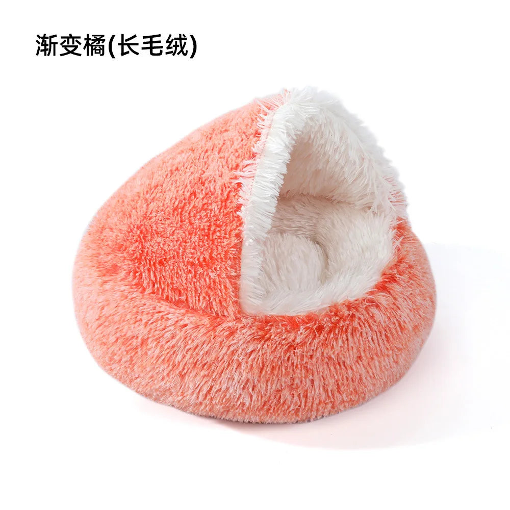 Winter Warm Pet Nest for Small Medium Pets (40cm-70cm) | Enclosed/Semi-Enclosed Pet Shell Nest | Dog House Cat Bed for Puppy Kit