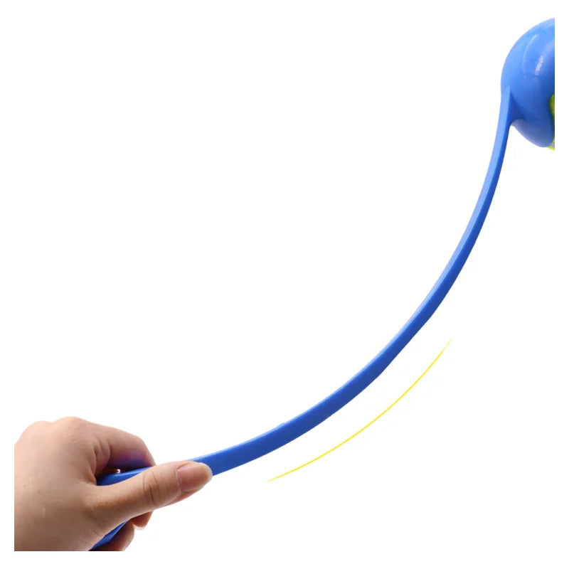 Pet Throwing Stick Toy - Interactive Ball Launcher for Dogs Cats Training, Fetch Game with Rubber Balls