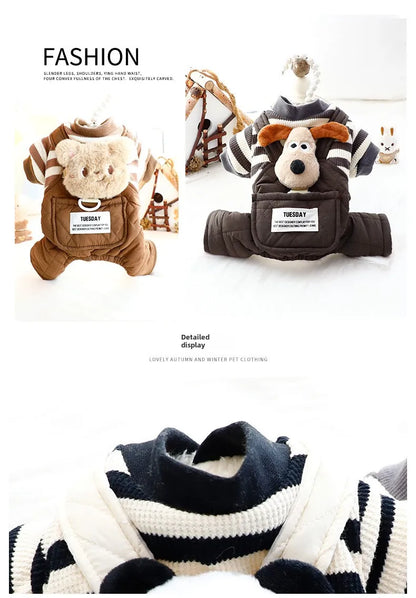 Winter Pet Dog Vest Jacket for Small Medium Dogs Cats pet Warm Cotton Clothes Puppy Yorkie Chihuahua Coat Maltese Bulldog wear