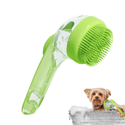 the BATHBREEZE MASSAGE BRUSH - Pet Bath Brush, Bathing Brush for Dog, Bath Gentle Scrub Massager with Soap Dispenser, Portable Washer Tool for Shower Massage