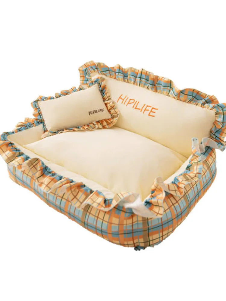 Autumn and winter puppy sleeping mat, seasonal pet small sofa, dog bed, dog mat, cat nest, pet nest