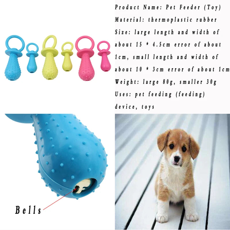 1pc Rubber Nipple Toys For Dog Pet  Resistant Chewing Teething  Small Cat Puppy Cleaning Bite Pet Products