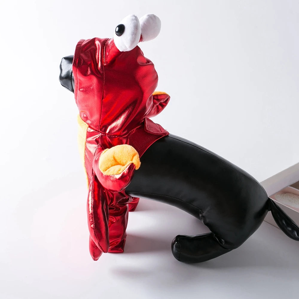 Funny Red Crab Costume Halloween Dog Clothes Cosplay Halloween Durable Unique And Exclusive Two-Legged Costume for Festival Play