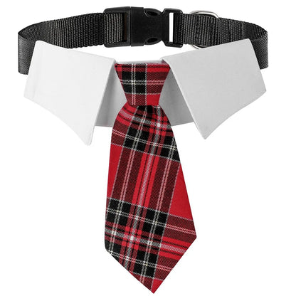 Adjustable Chic Pet Bandana with Bow Tie - Polyester Triangle Scarf & Drool Bib for Small to Large Dogs Perfect for Weddings