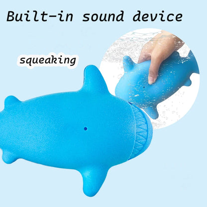 Pet dog rubber toy with tennis, floating shark, perfect gift for large and medium-sized dogs