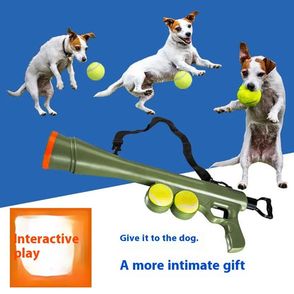the FETCHBLASTER LAUNCHER - Hot Selling Pet Dog Toy Serving Gun, Training Dog Throwing Ball Launcher, Pet Outdoor Tennis Shooting