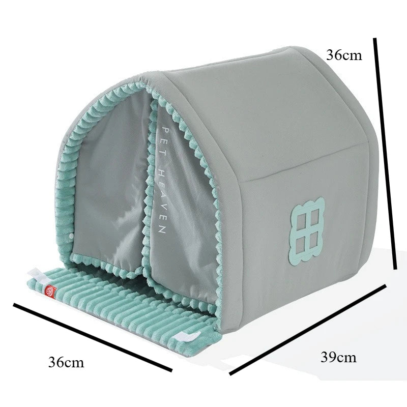the BROADWAY DOGGY - Winter Warm Thick Dog Bed, Enclosed Spacious Large Space Pet Dog Bed Suitable for All Seasons, Soft and Comfortable Cat/Dog Tent