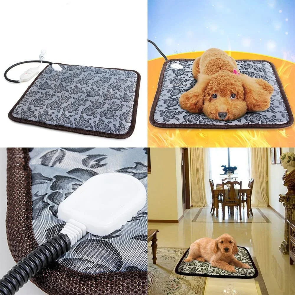 Pet Electric Blanket Winter Warming Pad Cat Dog Heated Nest Waterproof Warmer Power-Off Protection Bite-Resistant Mat Bed Gift