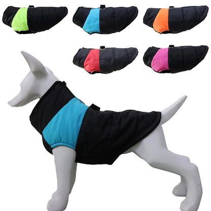 Waterproof Pet Dog Puppy Vest Jacket Winter Warm Dog Clothes Pet Padded Vest Zipper Jacket Coat For Small Medium Large Dogs
