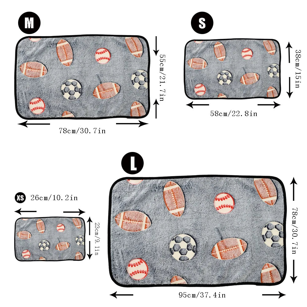 Fashion Pet Dog Blanket for Small Medium Dogs Cats Autumn Winter Cozy Soft Puppy Print Bed Mat Bulldog Pug French Accessories