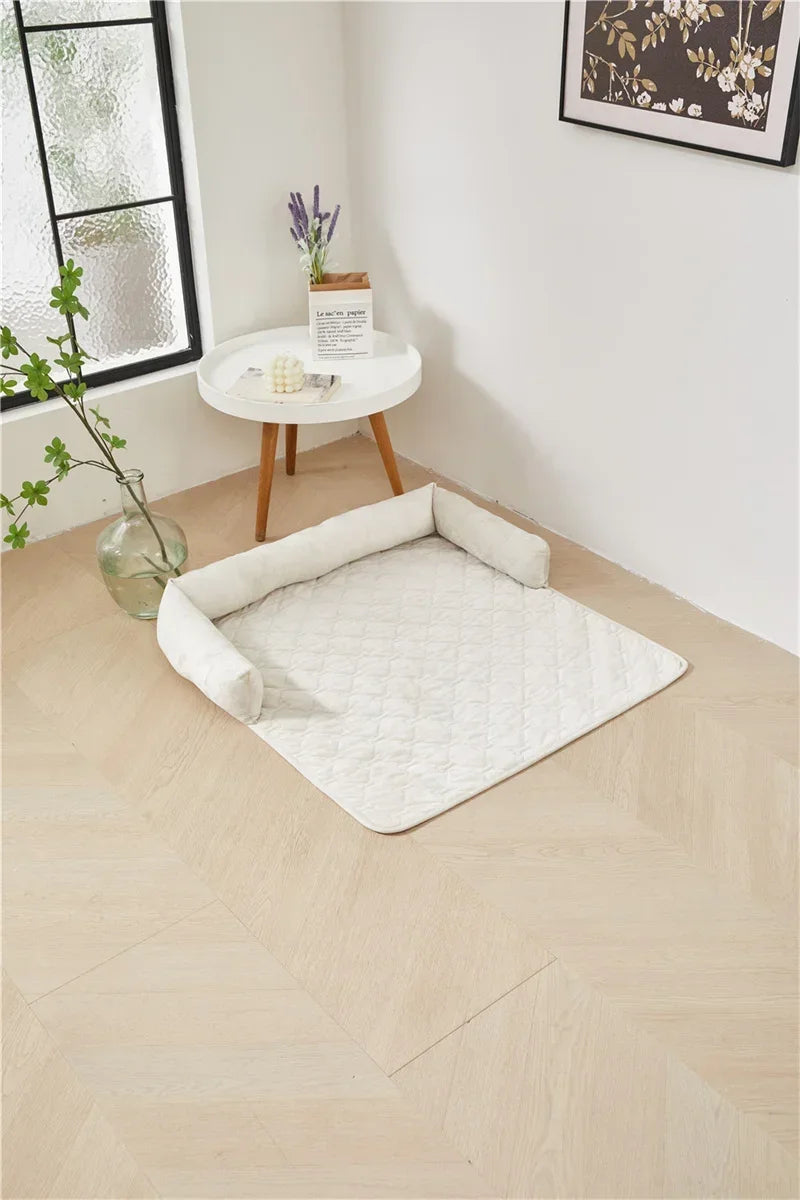 Velvet Pet Sofa Mat Warm Pet Blanket for Medium Large Dog Couch Bed Cushion with Pillow Cats Pad House Pet Supplies Accessories