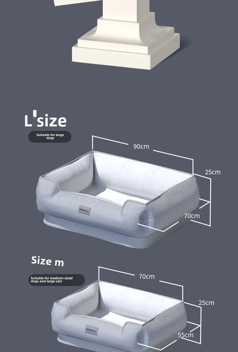 Natural Latex Pet Bed Winter Warm Dog Nest Removable Pet Sleeping Mat Anti-Mite and Antibacterial Cat Bed Soft Foam Pet Mattress