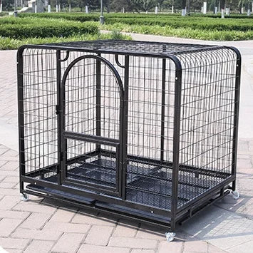 Large Dog House Dog Cage Heavy Duty Metal Kennel Indoor Outdoor Pet Cage For Big Dogs Wholesale Strong Steel Frame