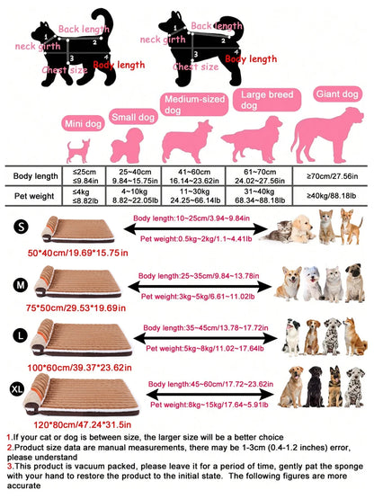 Elastic Small Cat Kennel Cushion Comfortable Large Cat Bed All Seasons Warm Medium Dog Sofa Mat Soft Puppy Kennel with Pillow