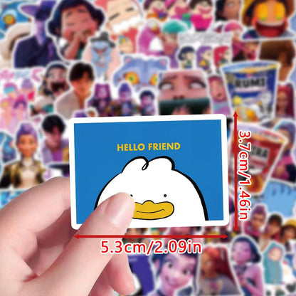 60pcs/Set Demon Hunters Stickers KPop Demon Hunters DIY Stickers Scrapbooking Phone Luggage Skateboard Waterproof Decals