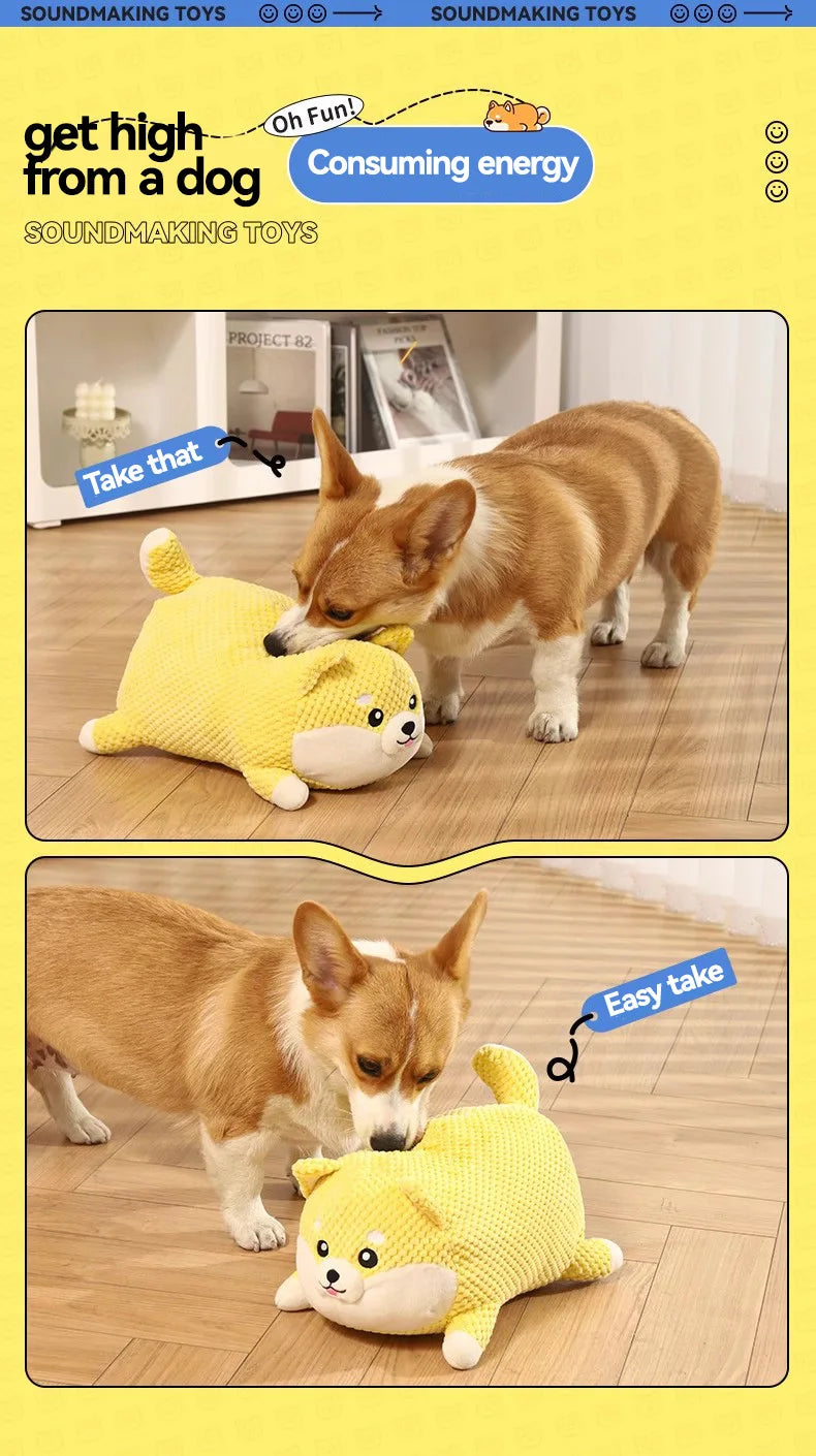 the SNORTSNUGGLE PLUSH TOY - HOOPET Dog/Cat Chew Toys, Pig/Puppy Squeaky Toy, Interactive Dog Chew Toys, Plush Stuffing, Pet Accessories, Dog Supplies