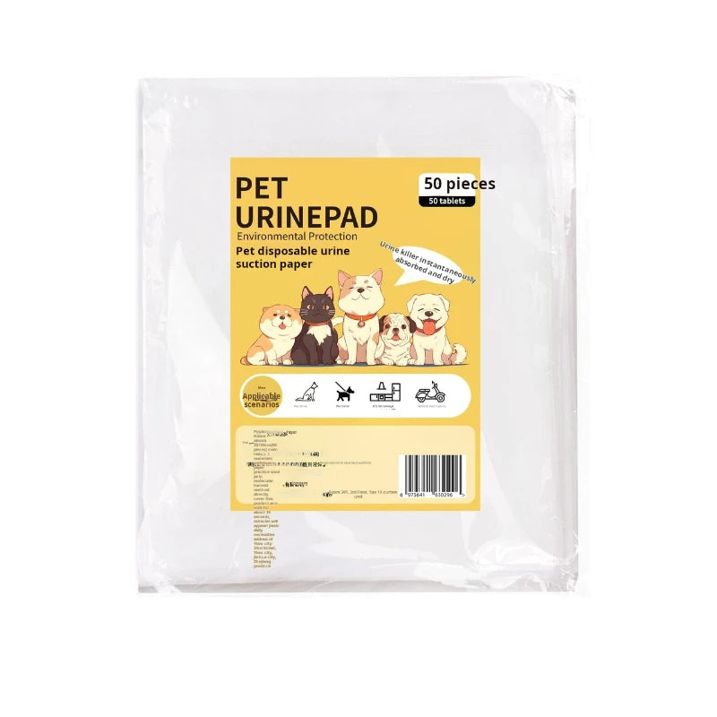 50pcs Dog＆Cat Urine Absorption Paper Pet Urine Absorption Sheets Puppy Specific Disposable Absorbent Diapers Urine Wiping Paper