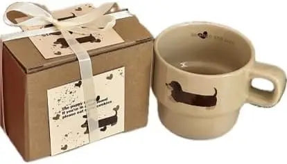 Cute Dachshund Dog Coffee Mug Funny Novelty Ceramic Tea Cup Dishwasher Microwave Safe Home Ideal Gifts for Men Women