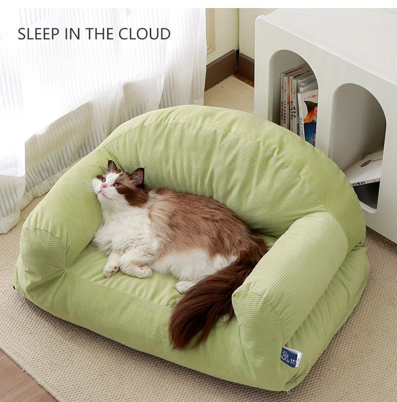 Cozy Deep Sleep Pet Bed with Removable and Washable Cover - Large Cat and Dog Mattress for Winter Warmth - All Year Round Use